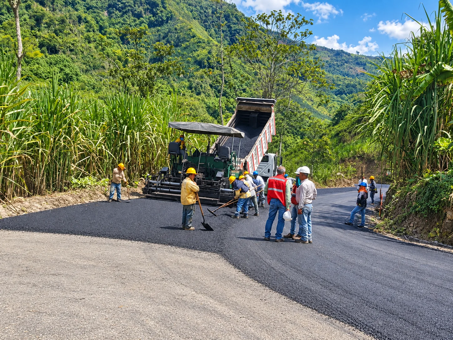 Trabajos de pavimentación asfáltica